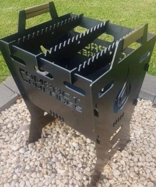 Compact Campfire Portable Fire Pit Camp Cooker Kit