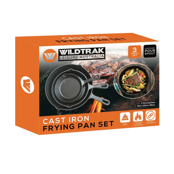 Wildtrak Cast Iron Frying Pan Set 4 2Kg