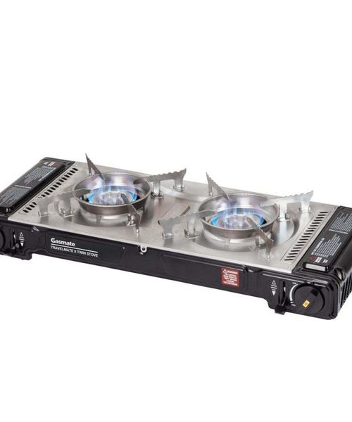 Gasmate Travel mate ll Deluxe Twin Stove W Hotplate